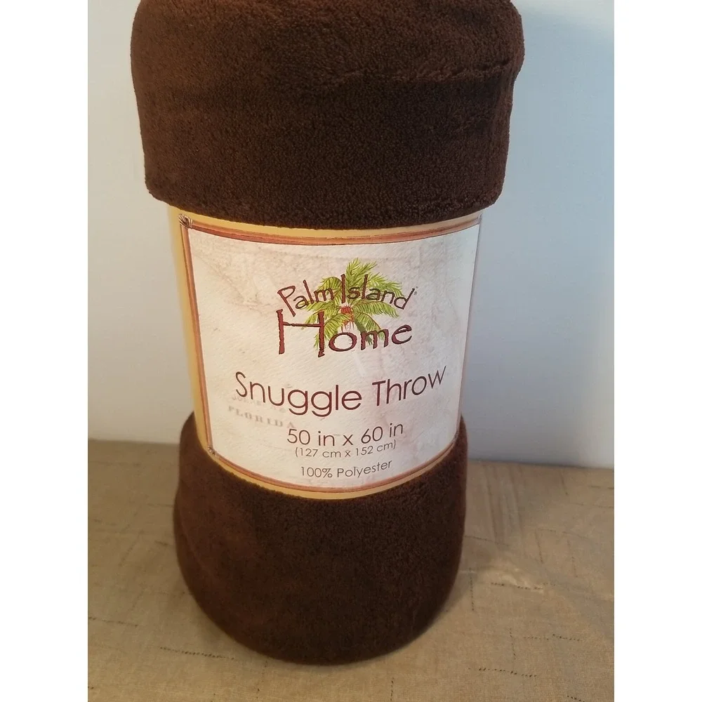 Palm Island Home Snuggle Throw Chocolate Brown Size‎ 50x60